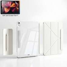 适用于 iPad Air Pro 11 的 2026 动态翻盖保护套，兼容 2025 M5 A3362 A3359、2023 2022 2024 M4，兼容 iPad 7/8/9/11/10 代，Mini A17 6 2024 2022 M2，超薄磁吸支架，支持 10.2 代，自动唤醒/睡眠 - 米色 - 查看 9