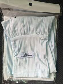 1對冰絲百褶防曬袖套，時尚薄款夏季UV防護皺褶防曬袖套，寬鬆透氣涼感遮陽無指袖套，適合開車、戶外運動、騎單車、旅行、度假，可穿戴護臂 - 彩色 - 查看 12