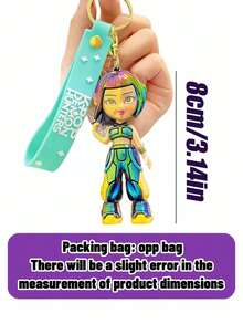 MASSDI Cute Witch Hunter Mira, Zoe, Rumi Metal Keychain Pendants, Accessories For Bags, Car Parts, Couple Pendants, Acrylic Keychains, Decorative Bags, Backpack Pendants, Gifts For Parties And Gatherings For Friends And Family. - Multiple Styles - View 3