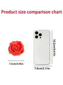 5/10/15/20/25/30pcs/Set Pink Artificial Flowers, Minimalist PS Foam Decorative Flowers, Home Decor (OPP Packaging) - Red - View 3