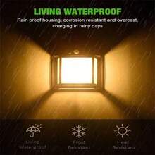 Solar-Powered Waterproof Outdoor Wall Light With Motion Sensor Tungsten Filament Garden Yard Decoration LED Lamp 3 Modes 1-4Pcs - 2 CÁI - Xem 5