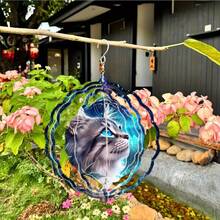 1个精美猫咪宇宙风铃,3D旋转金属风铃,带360°旋转挂钩,营造强烈的艺术动感效果,是装饰庭院、阳台和草坪的理想之选,独特的设计使其成为馈赠亲朋好友的完美礼物,也是教师节的理想礼物。 - A - 查看 5
