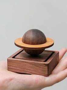 Planet-Shaped Wooden Aroma Diffuser, A Unique Solid Wood Decorative Item. Suitable For Use In Cars And As Home Decor. Releases Essential Oils Over A Long Period. Room Decor, Stylish Decor, Aroma Diffuser - Multicolor - View 4