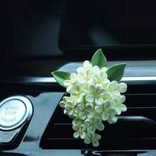 AD Niche Tulip Bow Decor Elegant Floral Car Air Vent Clip Accessory - one-size - View 6