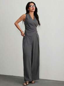 Trajes de mujer, elegantes para ir al trabajo en otoño/invierno - Gris - Ver 6