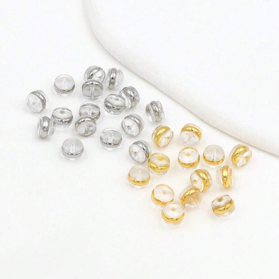 12/20/100pcs Silicone Anti-Lost Earring Backs, Fashion Daily Earring Accessories