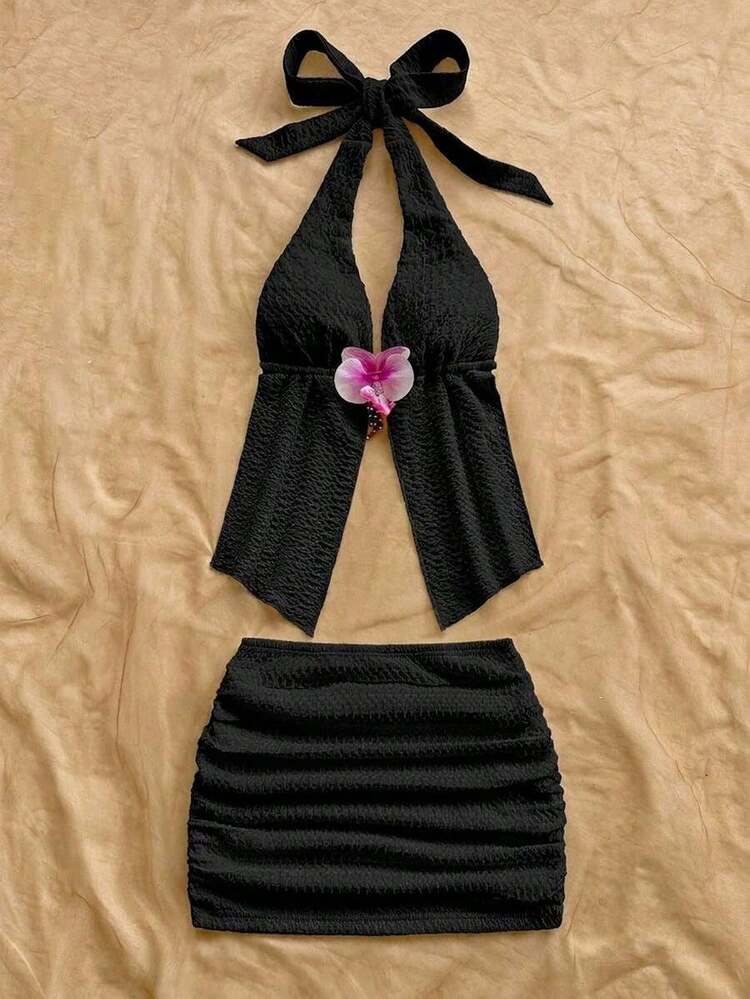 Women Two-Piece Outfits - Black - View 4