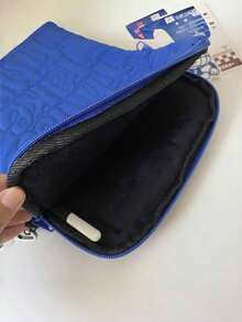 1Pc 11-Inch/13-Inch/15-Inch Black Blue Simple Laptop Storage Bag, Tablet Liner Storage Bag Anti-Fall And Shock-Absorbing, Birthday Gift, Suitable For School, Office, And Commuting Back To School - Multicolor - View 3