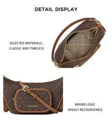 Michael Kors Merritt Printed Women's Single Shoulder Crossbody Handbag 35R6G0WC1B BROWN - 棕色35R6G0WC1B BROWN - 查看 7