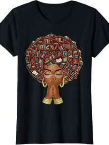 Camiseta para Mujeres y Niñas Amantes de los Libros Afro, Bibliotecas, Dedicada al Mes de la Historia Afroamericana - Negro - Ver 6