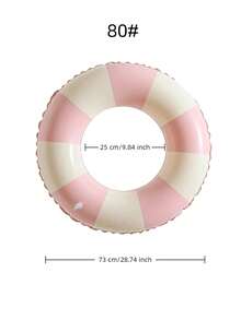 1 pieza Flotador inflable de piscina con forma de anillo de natación a cuadros rosa - Multicolor - Ver 6