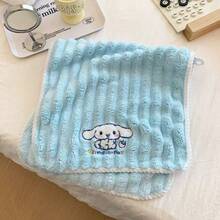 1 Piece Sanrio Kitty Cartoon Candy Strip Bath Towel Set, Cute Coral Fleece, Water Absorbent, Quick Drying, Wearable, Thickened Bath Towel - Multicolor - View 6