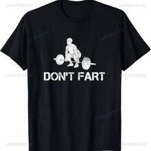 Don't Fart-Camiseta divertida de levantamiento de pesas para hombre y mujer, ropa de calle Hipster, informal, holgada, a la moda, estilo Hip Hop - forma - Ver 1