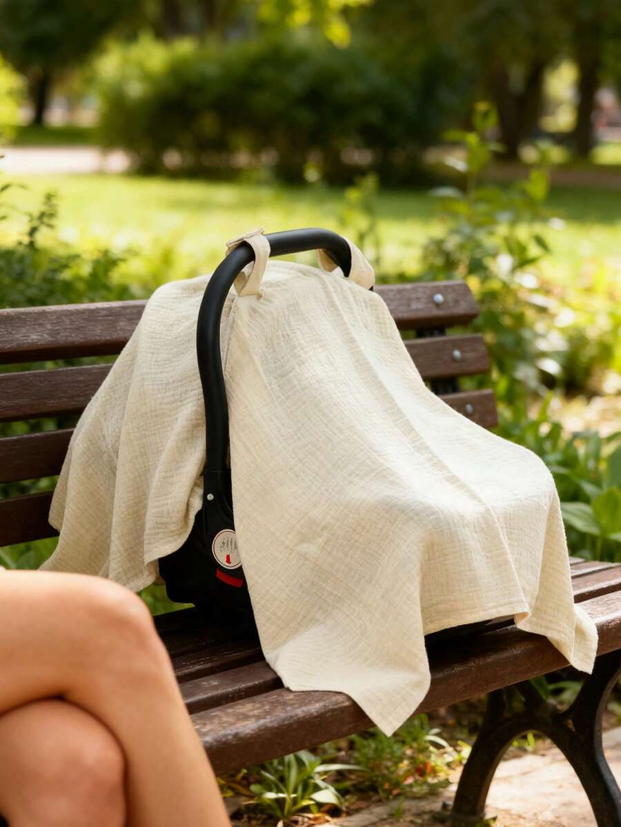 1 Tấm phủ ghế ô tô bằng vải muslin, Tấm phủ ghế ô tô cho bé - Mềm mại, thoáng khí và nhẹ, Vật dụng cần thiết cho ghế ô tô của bé sơ sinh. - Nhiều màu - Xem 1
