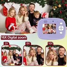 Children's Instant Printing Camera 1080P High-Definition Digital Camera Comes With A 32GB Storage Card As A Gift With An Image Quality Of 48MB Supports 16x Magnification Great Present For Christmas Thanksgiving And Holiday Celebrations - Multicolor - View 5