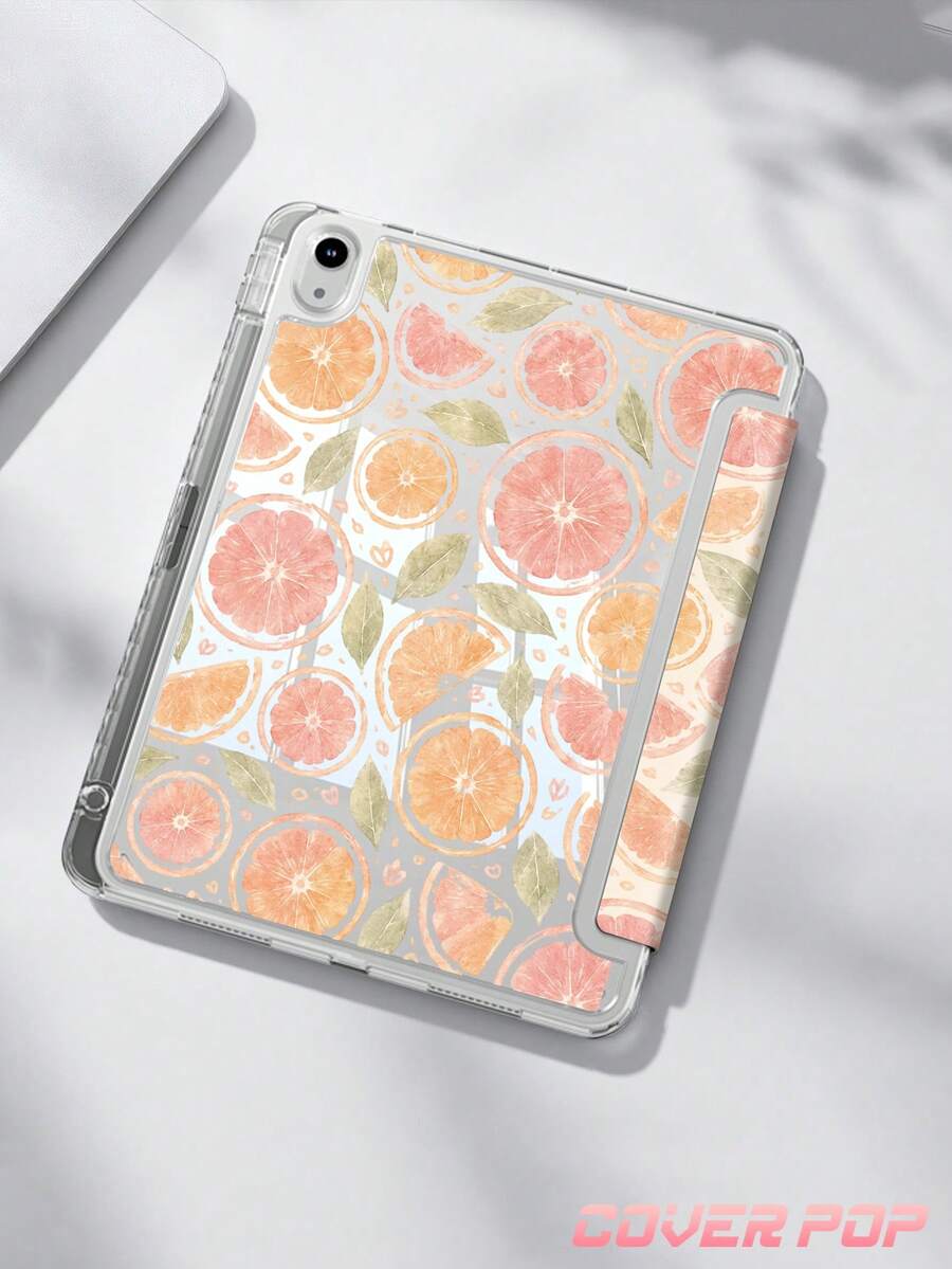 柠檬图案保护套，适用于 iPad 11/10/9/Air 7/11 英寸/Air 5/Kindle Paperwhite 11 英寸，也适用于 Galaxy Tab A9 11 英寸，带笔槽，三折支架，自动唤醒/睡眠功能，是开学季、情人节和节日的理想礼物。