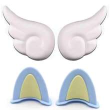yucen Electric Motorcycle Angel Wings & Cat Ear Cute Decorative Sticker, Helmet Accessories, Suitable For YADEA - Angel Wings - View 14