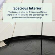 Redcliffs 2-3 Person Teepee Camping Tent – Weather-Resistant, Spacious & Easy To Set Up - Teepee - View 4