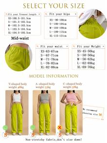 Pantalones cargo elegantes y lindos de estilo Y2K con múltiples bolsillos y botones, de color marrón, de peso ligero, adecuados para volver a la escuela, graduación, club, fiesta de cumpleañ - Verde limón - Ver 8