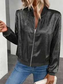 Chaqueta gris con mangas largas y lentejuelas Keke Bloomly, ligera, Chaquetas de punto para mujer, Chaquetas de punto ligeras para mujer, Atuendos de campo para mujer, Ropa vintage para mujer, Ropa de primavera para festivales y vacaciones - Negro - Ver 6