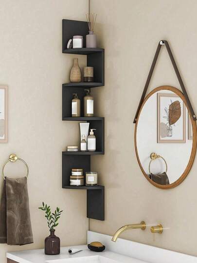 1 chiếc kệ sách treo tường không cần khoan, dùng để lưu trữ đồ dùng góc phòng ngủ, phòng khách.