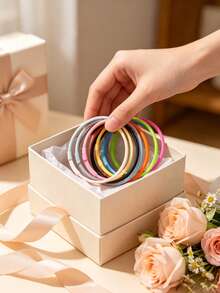 10/5/1pc Multi-Color Cross Design Silicone Bracelets, Jesus Cross Silicone Bracelets, Thin Elastic Rubber Bangles, Fashion Candy Color Stacked Jewelry, Smooth Soft Rubber Bracelets, Solid Color Candy Color Bracelets, Daily Wear Party Beach Concert Accessories, Fashion Personalized Outdoor Sports Colorful Elastic Cross Silicone Bracelet Set, Outdoor Sports Jewelry - Multicolor - View 5