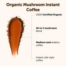 Organic Instant Mushroom Coffee, 14 Oz |     Medium Roast Arabica | 10-Mushroom Blend With Lion's Mane, Reishi, Chaga, & More |     Certified Organic | Gluten, Dairy, Soy & Tree Nut Free - 28 盎司(1 包) - 查看 3