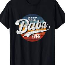 The Best Vintage Grandpa T-Shirt With Persian Design Of All Time - Soft Black Cotton Crew Neck Short Sleeve T-Shirt With Persian Characters - 款式 - 查看 1