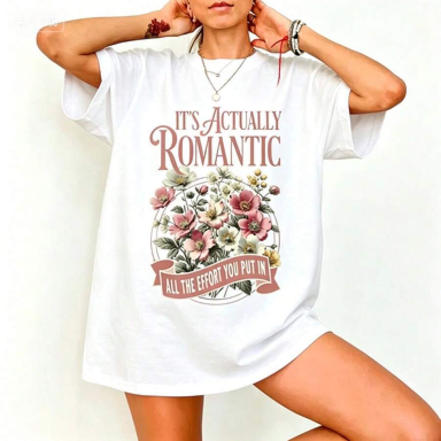 Camiseta realmente romántica, camiseta gráfica de Swift, camiseta inspirada en TS, mercancía de TLOASG, regalo para adolescentes, camiseta de concierto para fans de Taylor, ropa para fans de Swift - Blanco - Ver 1