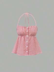 Sweetro Conjunto de dos piezas para mujer para uso diario - Rojo - Ver 3