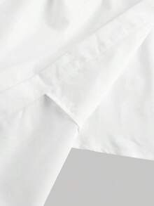 Vestido casual de tirantes con bolsillo y diseño de botones de unicolor para mujer - Blanco - Ver 3