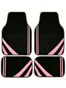 4pcs Universal Car Floor Mats, Universal Anti-Slip Waterproof Car Carpet Liners, Washable Durable Car Interior Accessories Fit For Sedan, SUV And Hatchback, All-Weather Protection, Stylish Interior Protection And Easy Cleaning Solution - Car Floor Mats - View 2