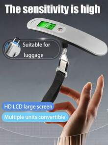 [Bestselling Electronic Scale] 50KG Large Capacity High-Precision Handheld Scale, Portable Luggage Scale, With LCD High-Definition Digital Display, Strap Suitable For Industrial Hanging Scales And Fishing Scales, One-Key Tare Function, Unit Switchable, Suitable For Shopping In Malls, Luggage Check-In, Logistics Transportation, And Various Other Scenarios, Battery Powered (Batteries Not Included) - Portable electronic scales - View 3