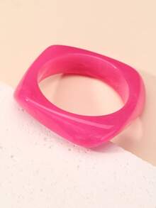 NAIZHU 1/4pcs Colorful Dopamine Geometric Resin Bracelet For Women, Daily, Date, Party Accessories - Multicolor - View 11