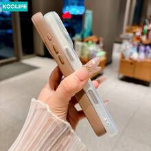 Koolife 1件装磨砂浅蓝色磁吸无线充电手机壳,PC+TPU全包防震保护套,内置镜头保护膜,防指纹亲肤磨砂表面,兼容苹果17/17pro/17promax/17Air/16/15/14/13/12/11 - 遠峰藍 - 查看 4