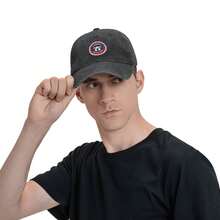 Unisex Vintage Washed Denim, Chicago Cubs Retro Bear Face Logo Print, Adjustable Denim Dad Cap, Lightweight Casual Denim Cap, Daily Casual Street Headwear - 黑色 - 查看 7