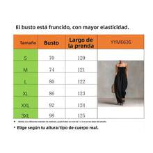 Nueva colección primavera mono sin tirantes strapless con lazos ajustables diseño fruncido elegante moda  estilo europeo para mujer - Blanco - Ver 5