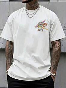 Men's Disney Toy Story Tee, Nostalgic Print, Loose & Comfortable, Casual Everyday Wear. - 白色 - 查看 2