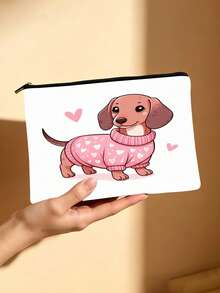Túi đựng mỹ phẩm in hình chó Dachshund ngộ nghĩnh, túi đựng đồ vệ sinh cá nhân chủ đề xúc xích, túi hai mặt tiện dụng, thích hợp cho du lịch và sử dụng hàng ngày, món quà tuyệt vời cho những người yêu chó và người hâm mộ thú cưng. - Nhiều màu - Xem 19