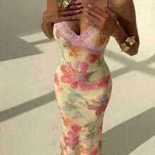 Women's Floral Print Lace Patchwork Spaghetti Strap Dress Summer Outfits Summer Clothes Summer Outfits For Women Summer Holiday Outfits Summer Summer Dress Summer Dresses For Women Vacation Vacation Outfits Women Holiday Outfits For Women Summer Holiday Outfits Vacation Vacation Outfits For Women Summer Vacation Outfits Beach Vacation Outfits For Women Vacation Dresses Valentine's Day Valentine Outfits For Women ValentineGraduation Graduation Dress Graduation Dress For Women Graduation Dr - Café integral - Ver 1