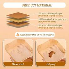 Square Air Fryer Liners Disposable, 100pcs Nonstick Parchment Paper Liners Air Fryer Paper Liners For 3-5 Qt AirFryer Baking Roasting Microwave - Khaki - View 5