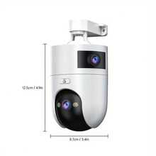 5G WiFi Pro Series FHD 3MP+3MP Dual Lens Indoor/Outdoor Security Camera,360° PTZ , People Detection With Auto Alarm, Colour Night Vision, IP66 Waterproof,  Cloud Storage And SD Card Storage, Two-Way Audio, Small And Convenient Form Factor, Easy To Use. Suitable For Home, Baby, Pet And Shop. Security Must-Have, Suitable As A Holiday Gift For Family And Friends, Keep An Eye On The Elderly Living Alone, Baby Or Pets, Record Every Important Moment. One Of The Explosive Models / Must Buy For Summer Promotion - trắng - Xem 13