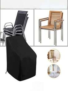 1 chiếc bọc ghế ngoài trời 64*64*120/70cm, bọc đồ nội thất sân vườn, bọc ghế chống thấm nước, bọc ghế thư giãn ngoài trời. - màu đen - Xem 7