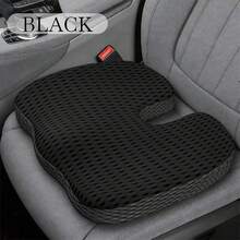 1pc Mesh Design Universal Car Seat Cushion, Memory Foam Booster Pad, Enhances Visibility, Anti-Slip & Wear-Resistant, Suitable For All Seasons, Improves Breathability And Comfort, Car Interior Accessory, Fits For Car, RV, Office Chair - Multicolor - View 12
