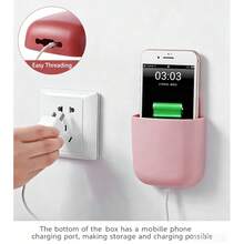 Multi-Function Wall-Mounted Storage Organizer - Adhesive Plastic Boxes Suitable For Phones, Remote Controls, Etc. - Perfect Home Organization Rack - Multicolor - View 5