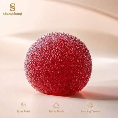 Adult Lychee Shaped Stress Relief Desk Toy | Fun Handheld Desk Gift | Creative Soft Pressure Relief | Must-Have For Office And Home | Party Gifts And Festive Creative Presents | , Fun Stress Relief, Desk Ornaments, Trinkets, Fidget Toys, Classroom Gifts, Squishy, Squishy Toys