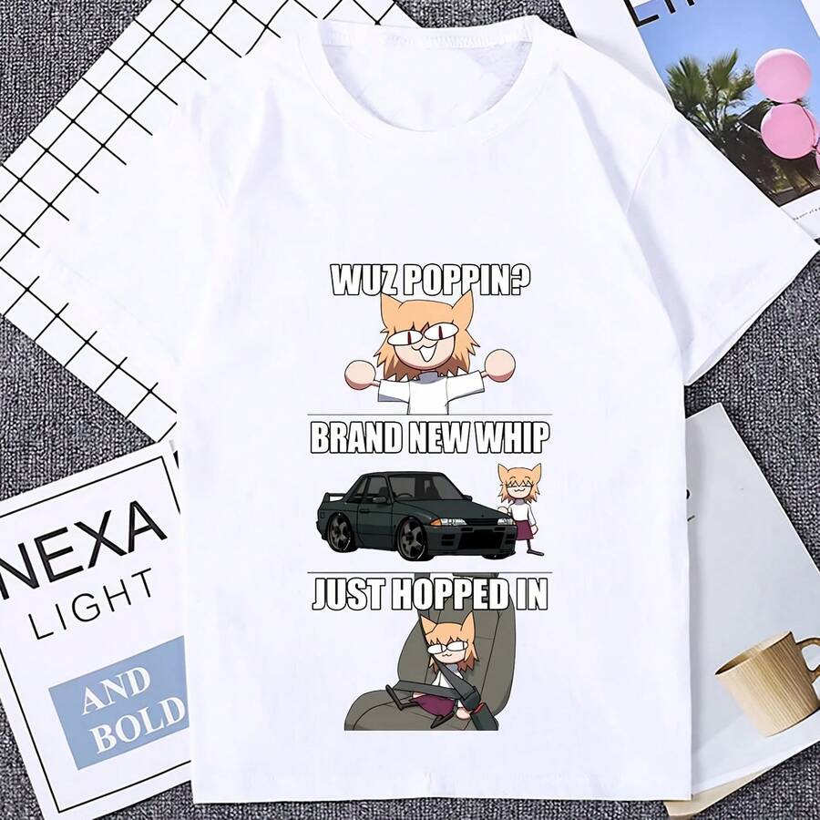 Camiseta de Anime japonés Kawaii Neco Arc Meme para hombres, ropa de calle, camisetas suaves para fanáticos de los juegos Tsukihime Arcueid morestud, gran oferta - forma - Ver 1