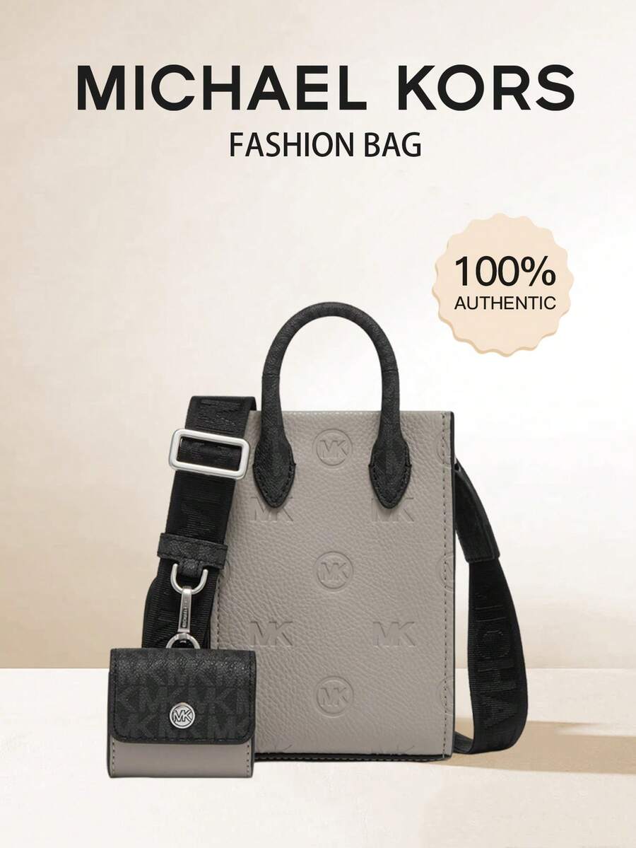 Michael Kors 米雷拉女士手提包套装,含钱包、可调节肩带、小号托特单肩包,女士通勤工作包 - 灰色 - 查看 1
