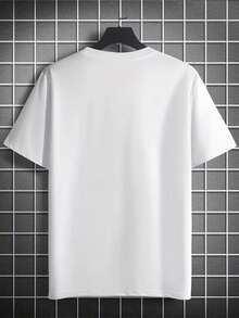 Men's 2D Design T-Shirt With A Wi-Fi Turtle Pattern And The Phrase "I'm Not Slow, I'm..." This Short-Sleeved, Crew-Neck T-Shirt Has A Relaxed Fit And Is Made From A Soft, Solid-Color Fabric, Making It Perfect For Everyday Wear. Loose And Comfortable - Specification - View 2