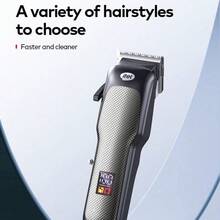 itel Máy cắt tóc 4 đầu IHC-36 Classic, sạc không dây Type-C, màn hình kỹ thuật số thông minh, thiết kế kim loại cao cấp, pin 2000mAh bền bỉ, lưỡi dao sắc bén, cắt tỉa chính xác, phù hợp cho việc cắt và tạo kiểu tóc. - màu đen - Xem 2